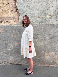 Diff Kleid Sven Leinen in  sand