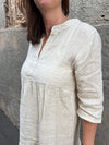 Diff Kleid Sven Leinen in  sand