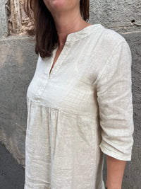 Diff Kleid Sven Leinen in  sand