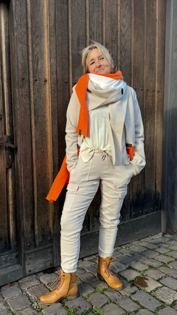 Henriette Steffensen Schal orange/kit/ow