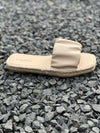 Espadrij Carree Ruffle beige, creme, ohne Schnalle