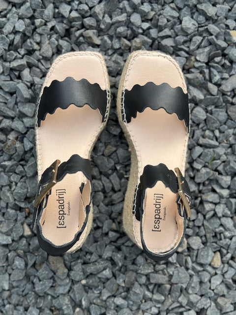 Espadrij Sandalen Lyon High schwarz