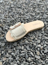 Espadrij Belfort Lin nature, beige, Schnalle, Fransen