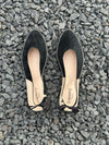 Espadrij Bastille noir, Sandale, Veloursleder