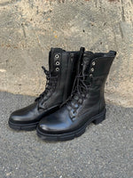 Post XChange Boots, Lederboots, schwarz, black, mit Schnürung, dicke Profilsohle