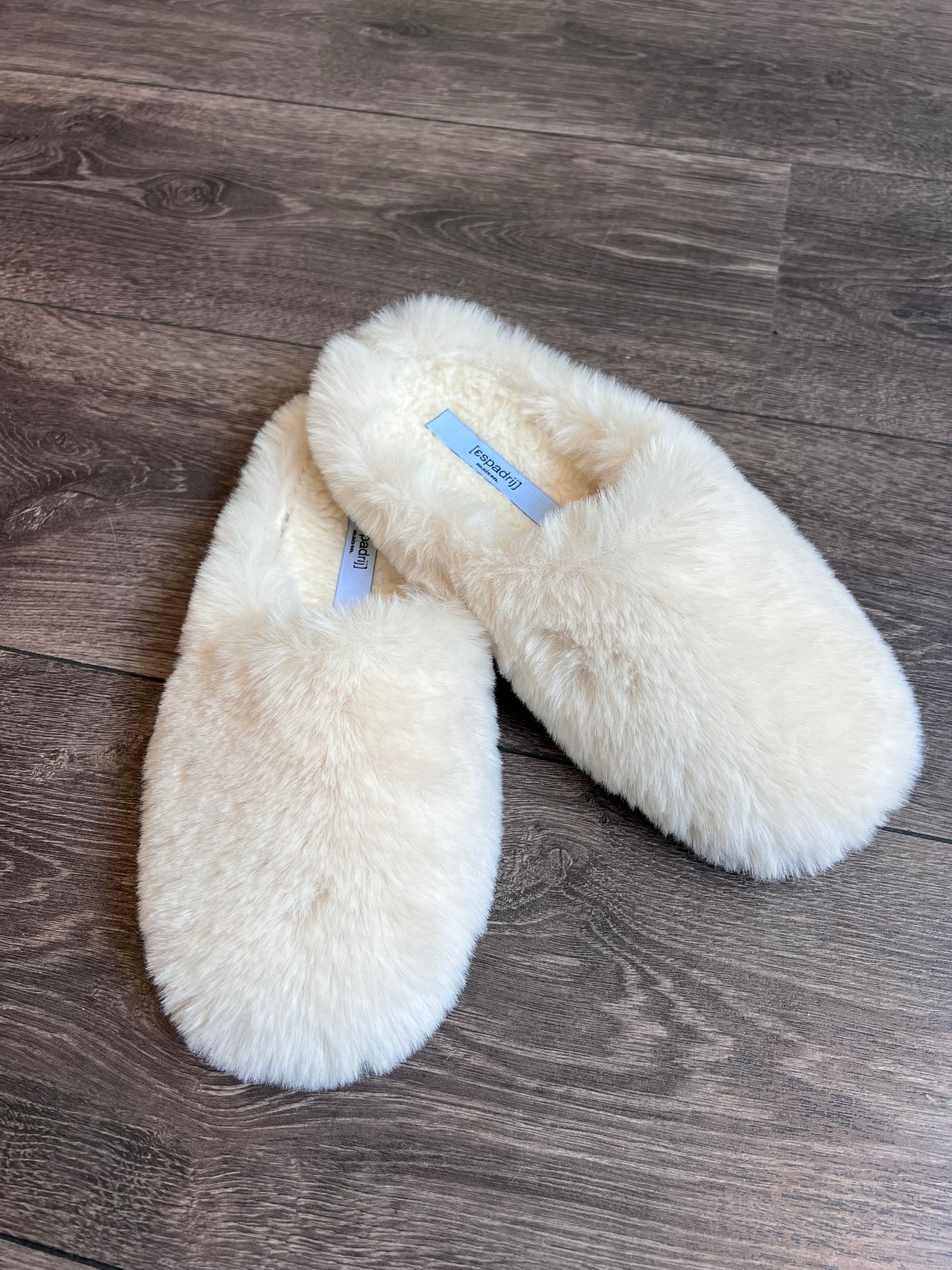 Espadrij Hausschuhe Chausson Furry beige