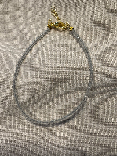 Inrosa Armband Sart hellgrau, Facettenperlen