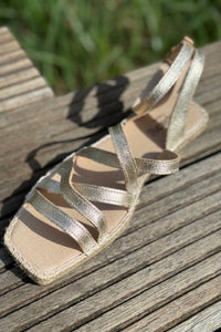Espadrij Sandale Straps gold