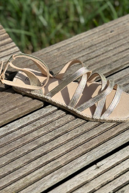 Espadrij Sandale Straps gold