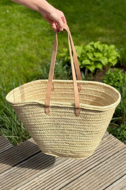Espdrij große Korbtasche/Palmbasket Long Handle nature