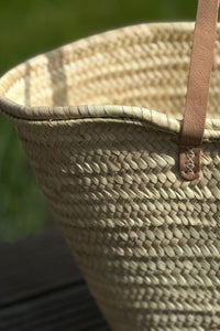 Espdrij große Korbtasche/Palmbasket Long Handle nature