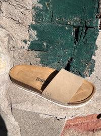 Espadrij Pantolette Copine Velours beige fonce