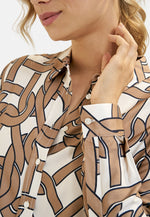 Milano Bluse camel print