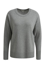 Milano Pullover, grey melange, grau, klassisch, unifarben