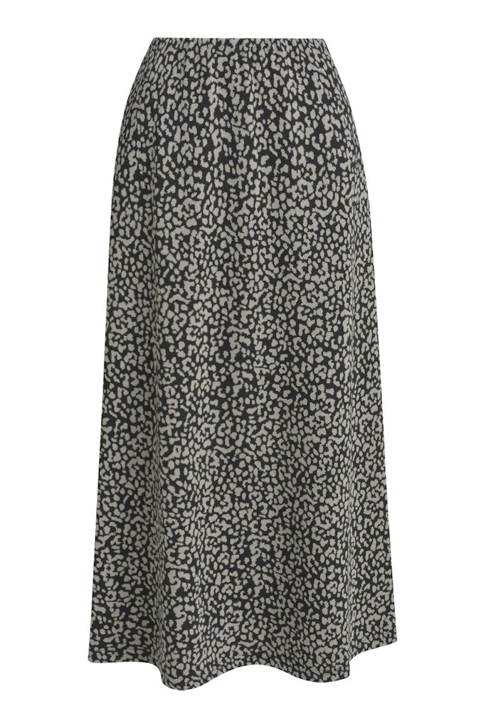Milano Rock, black print, schwarz-grau, wadenlang, a-shape