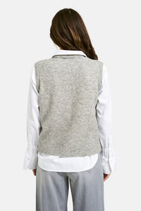 Milano Strickweste grey melange