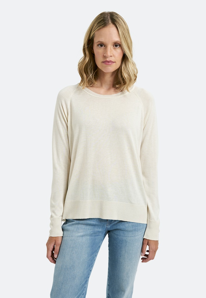 Milano Pullover, Rundhalsausschnitt, cream, offwhite