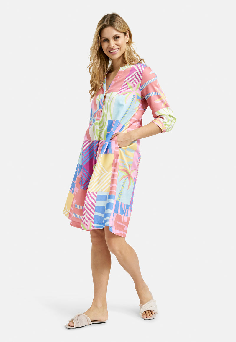 Milano, Kleid, 3/4 Ärmel, knielang, ohne Kragen