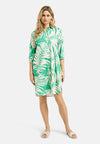 Milano Hemdblusenkleid mit Print grün
