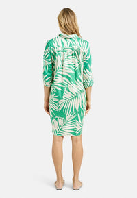 Milano Hemdblusenkleid mit Print grün