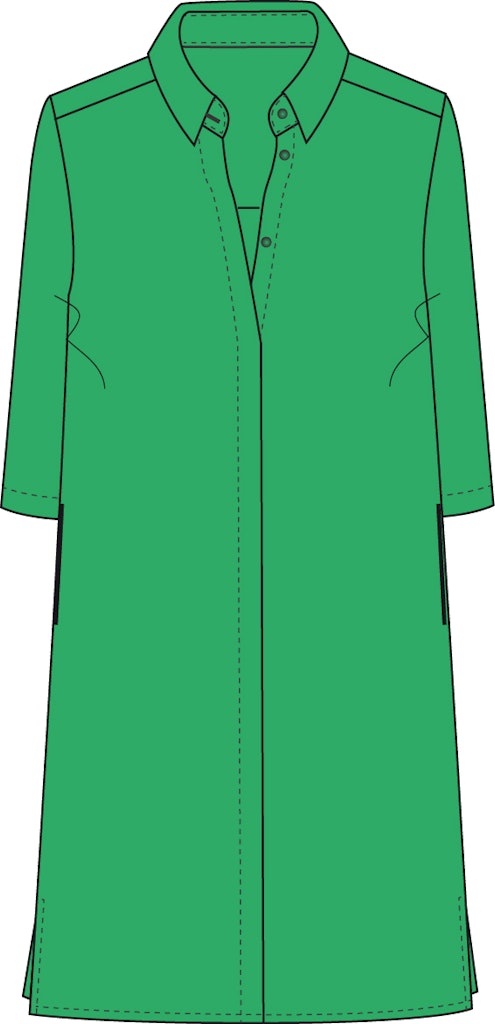 Milano Hemdblusenkleid grün
