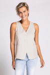 Zhrill Weste Liso, beige, creme, ärmellos