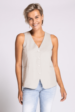 Zhrill Weste Liso, beige, creme, ärmellos