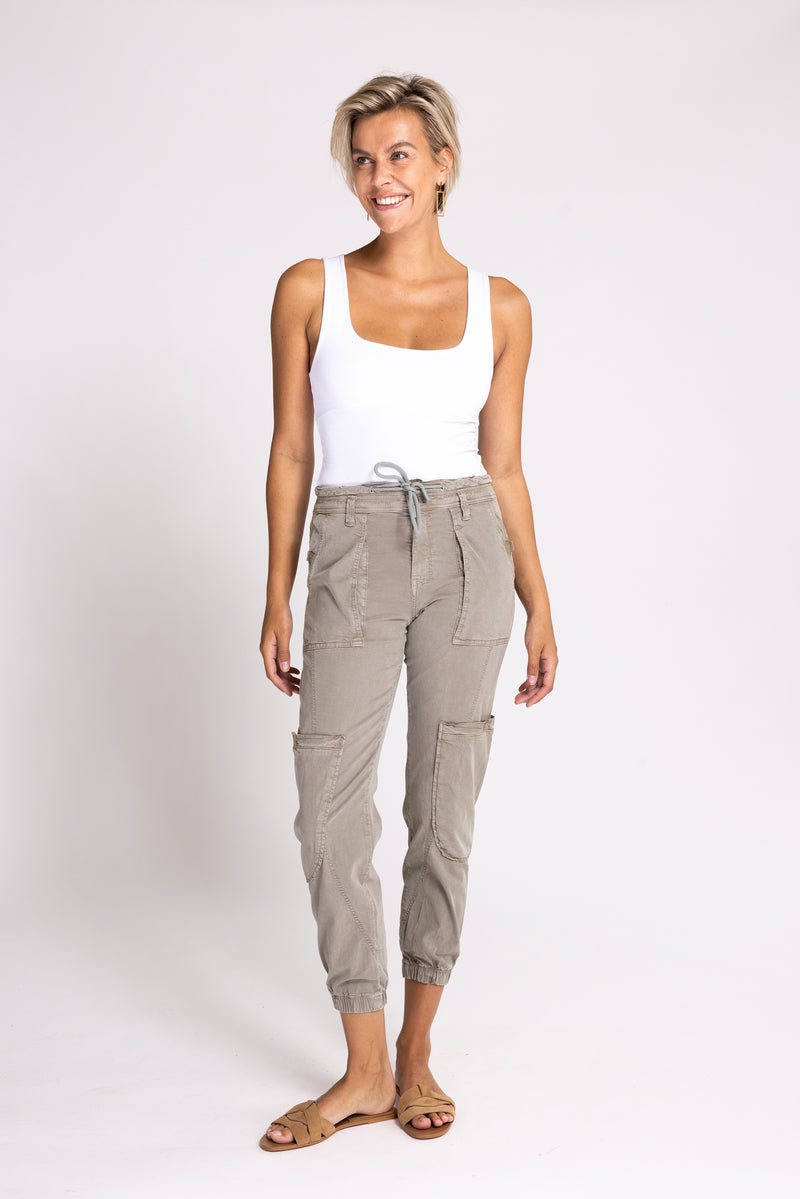 Zhrill, non denim pants, Cargohose, olive, ZHFINNA