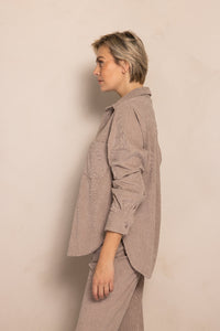 Zhrill Cordbluse Tjura taupe