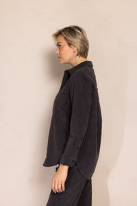 Zhrill Cordbluse Tjura anthrazit