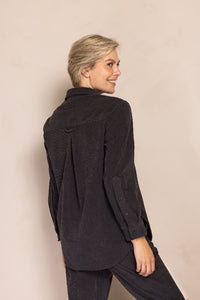 Zhrill Cordbluse Tjura anthrazit