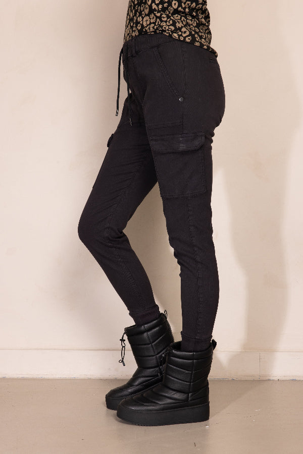 Zhrill Cargohose Daisey Striped schwarz
