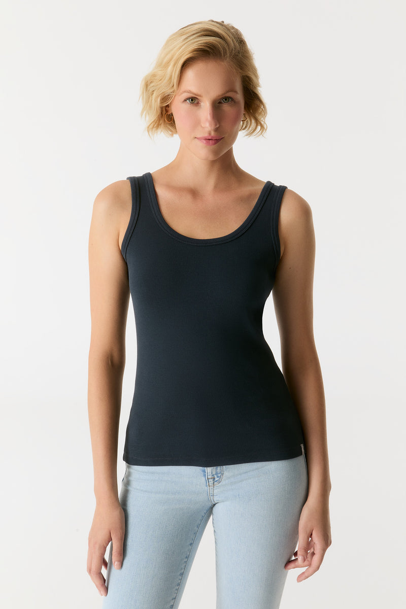 Cup of Joe Tanktop Olivia, navy, dunkelblau, Top, ärmellos, gerippt