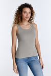 Cup of Joe Tanktop Olivia, sage, gerippt
