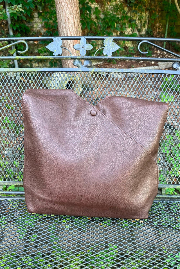 TrendVille Beuteltasche braun, unifarben, Tasche, Beutel, Handtasche, Polyurethan
