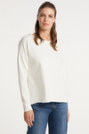 Elbsand Women Sweatshirt Riane, cloud white, loose fit