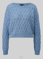 Comma Wollpullover blue melange