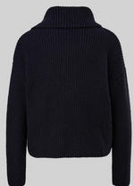 Comma Wollpullover navy