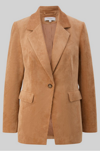 Comma Blazer, milk coffee, Reverskragen, Knopf, Klappentaschen, unifarben