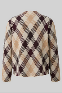Comma Strickpullover check knit jaquard