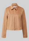 Comma Indoor-Jacke, Jacke, milk coffee, unifarben, Kragen, Reißverschluss, kurz