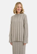 Smith & Soul Strickpullover, Pullover, Rib Pulli, deep taupe