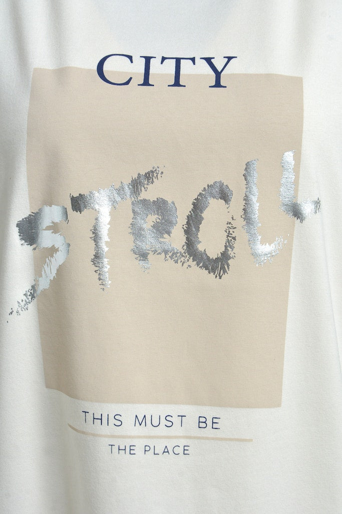 Smith & Soul Shirt, kurzärmlig, Rundhalsausschnitt, Schrift silber