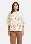 Smith & Soul Kurzarm-Pullover cream white