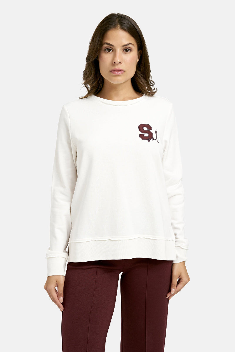 Smith & Soul Sweatshirt Backpatch, Soul, cream white, Rundhalsausschnitt