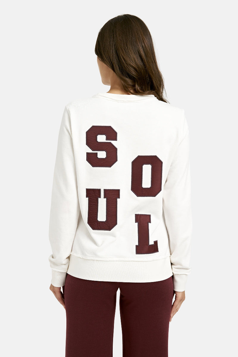 Smith & Soul Sweatshirt Backpatch cream white