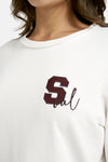 Smith & Soul Sweatshirt Backpatch cream white