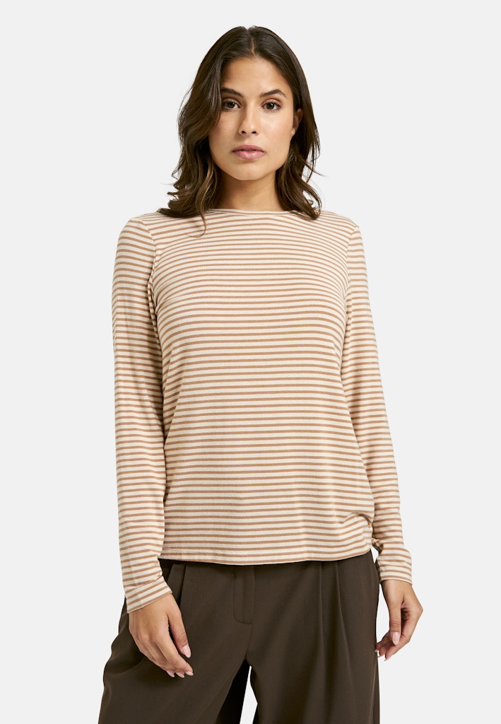 Smith & Soul Longsleeve beige gestreift