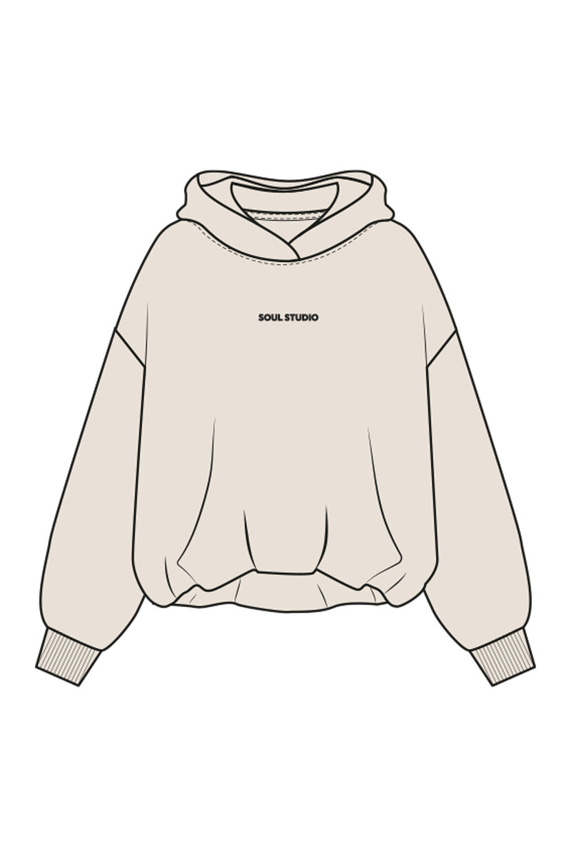 Smith & Soul Hoodie Balloon Hem beige, Kapuzenpulli, oversized