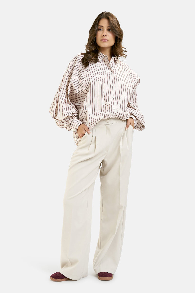 Smith & Soul Bluse gestreift bordeaux print